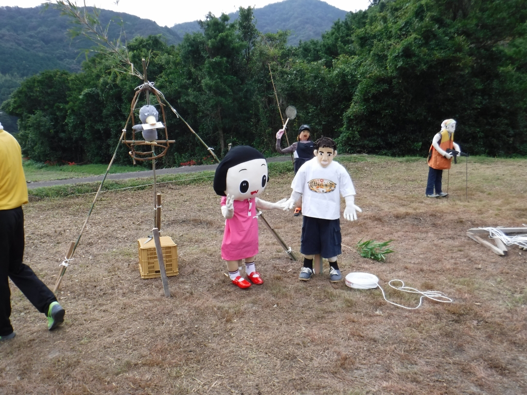 かかしの設置 かかしの設置