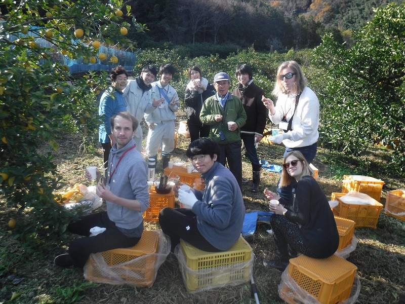 作業の合間に休憩